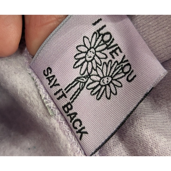 Lonely Ghost Text Me When You Get Home Lavender and Orange Hoodie Sweatshirt XL - Picture 8 of 9